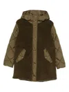 Herno Quilted Fleece Jacket In Green