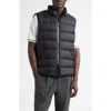 Herno Quilted Front Down Vest In Black