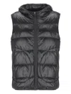 Herno Quilted Hooded Sleeveless Jacket In Black