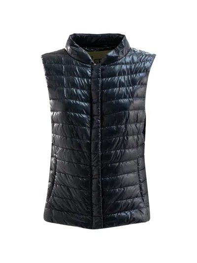 Herno Quilted Gilet In Blue