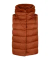 Herno Quilted Gilet In Burgundy