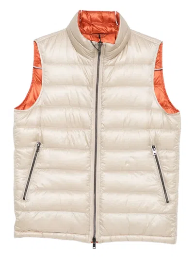 Herno Quilted Gilet In Neutral