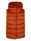 Herno Quilted Gilet In Orange