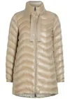 Herno Quilted Glossed Shell Jacket In Neutral
