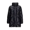Herno Quilted Glossy High Collar Polyamide Down Jacket In Black