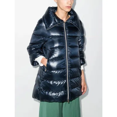 Herno Quilted Goose Down Down Jacket In Blue