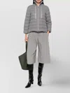 Herno Quilted High Collar Capes Drawstring Detail In Gray