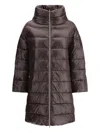 Herno Midi Down Jacket In Brown