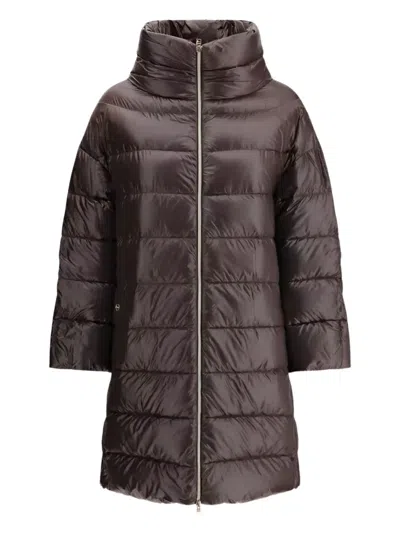 HERNO QUILTED HIGH-COLLAR COAT
