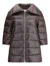 Herno Midi Down Jacket In Brown