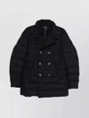Herno Double-breasted Puffer Jacket With Quilted Texture In Black