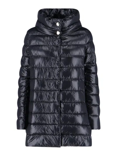 HERNO HERNO QUILTED HIGH-COLLAR HERNO JACKET WITH BUTTON CLOSURE