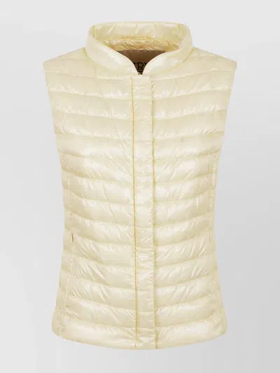 HERNO QUILTED HIGH COLLAR SLEEVELESS JACKET