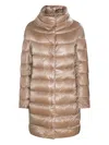 Herno Women Matilde Midi Down Jacket In Brown