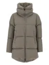 Herno Quilted High-neck Down Coat In Gray