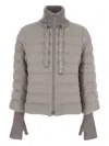 Herno Quilted High-neck Jacket In Gray