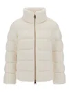 Herno High Collar Padded Quilted Jacket In White