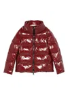 Herno Shiny Cape Down Jacket Coats Bordeaux In Red