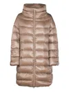 Herno Quilted High-neck Oversized Coat In Brown