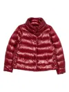 Herno Quilted High-neck Padded Jacket In Burgundy