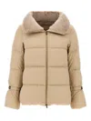Herno Quilted High-neck Puffer Jacket In Nude