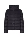 Herno Padded Down Jacket With A Wrap-around Collar In Blue