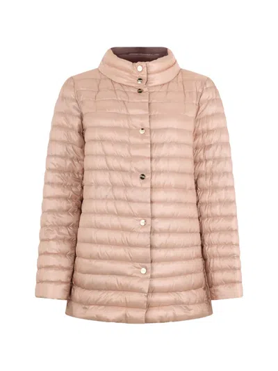 Herno Quilted High-neck Jacket In Neutral