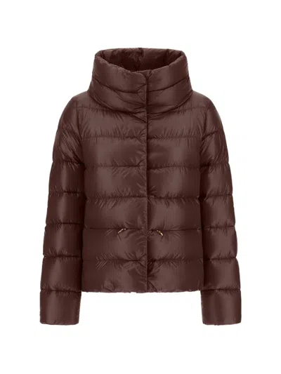 Herno Quilted High-neck Puffer Jacket In Brown