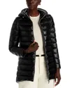 Herno Quilted Hooded A Line Coat In Black