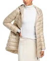 Herno Quilted Hooded A Line Coat In Chantilly