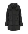 Herno Quilted Hooded Coat In Black
