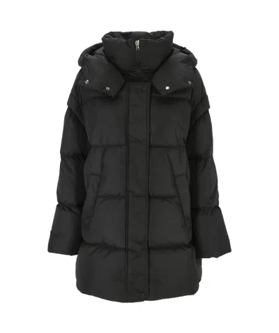 Herno Quilted Hooded Coat In Black