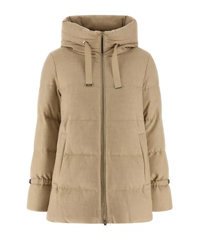 HERNO QUILTED HOODED COAT