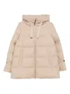 Herno Quilted Hooded Coat In Neutral