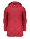 Herno Red Padded Jacket With Hood In Red