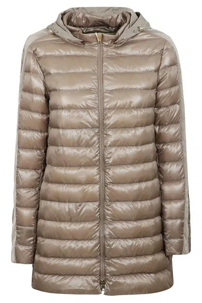 HERNO QUILTED HOODED DOWN JACKET