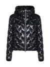 Herno Black High Neck Drawstring Double-slider Zip Polyamide Down Jacket In Black