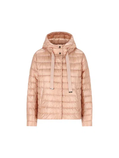 HERNO QUILTED HOODED DRAWSTRING PUFFER JACKET
