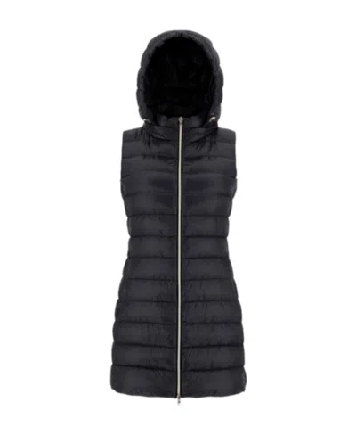 Herno Quilted Hooded Gilet In Black