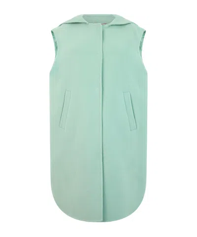Herno Quilted Hooded Gilet In Green