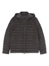 Herno Quilted Hooded Jacket In Black