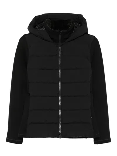 Herno Quilted Hooded Jacket In Black