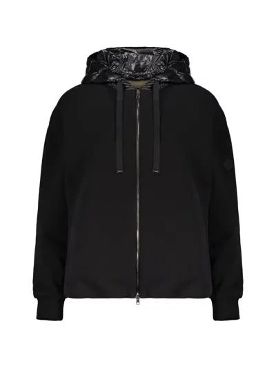 Herno Quilted Hooded Jacket In Black