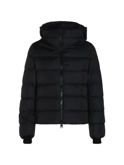 Herno Quilted Hooded Jacket In Black