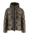 Herno Quilted Down Jacket With Adjustable Hood And Elasticated Hems In Brown