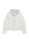 Herno Quilted Hooded Jacket In Gray