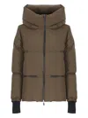 Herno Quilted Down Jacket With Hood And Pockets In Green