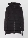 Herno Medium-length Down Jacket With Removable Hood And Wool Sleeves