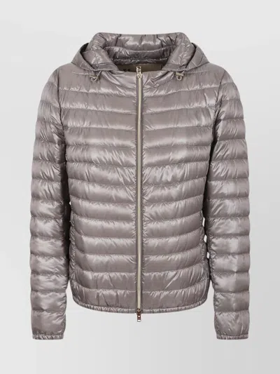 HERNO QUILTED HOODED JACKET LONG SLEEVES