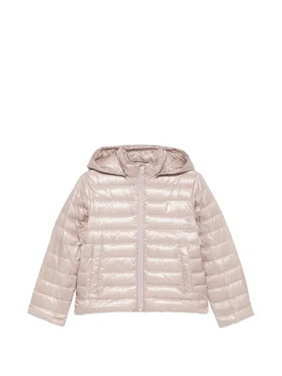 Herno Kids' Quilted Hooded Jacket In Brown